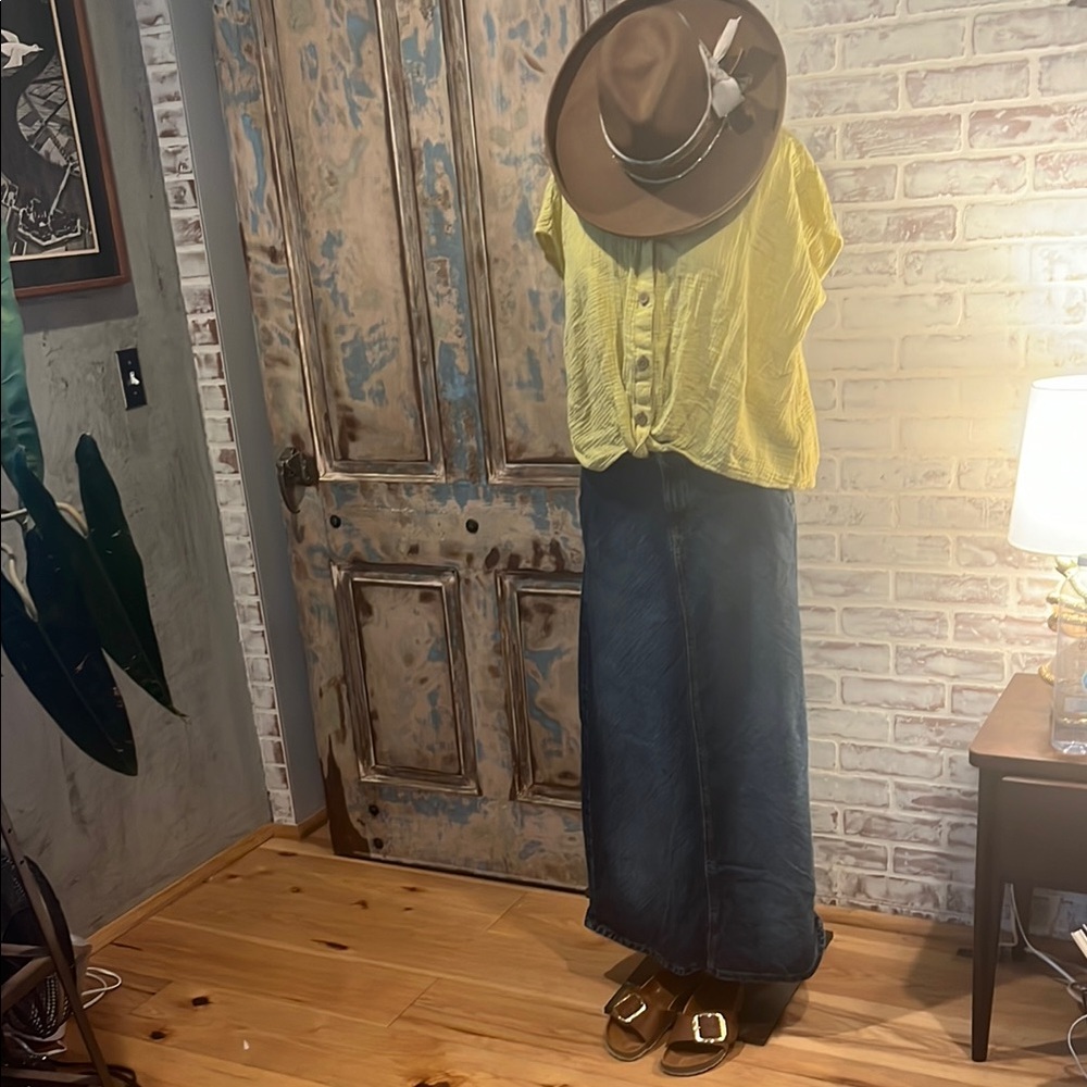 Ralph lauren denim maxi skirt